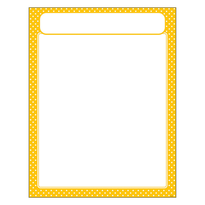 T38619 Learning Chart Polka Dot Yellow