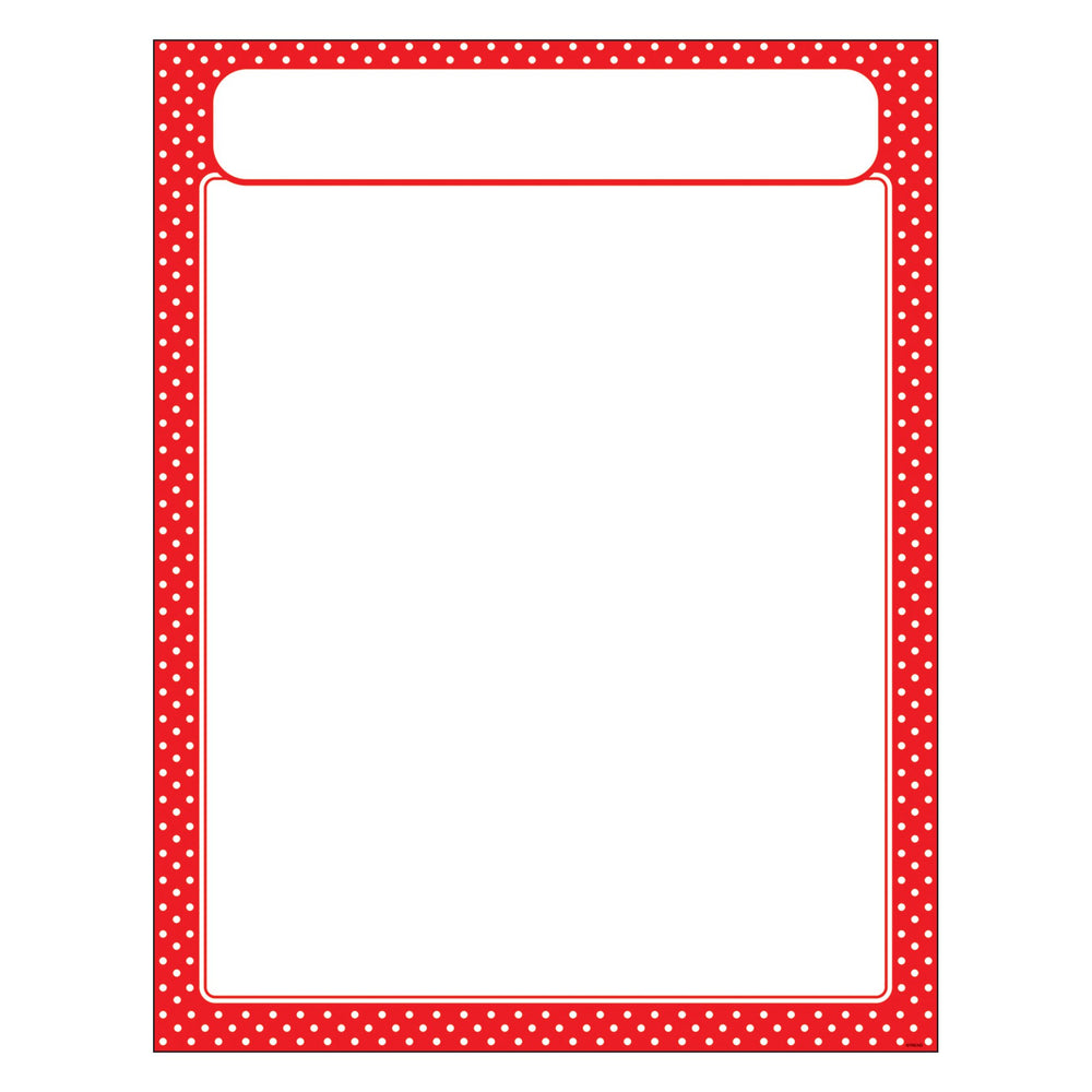 T38621 Learning Chart Polka Dot Red