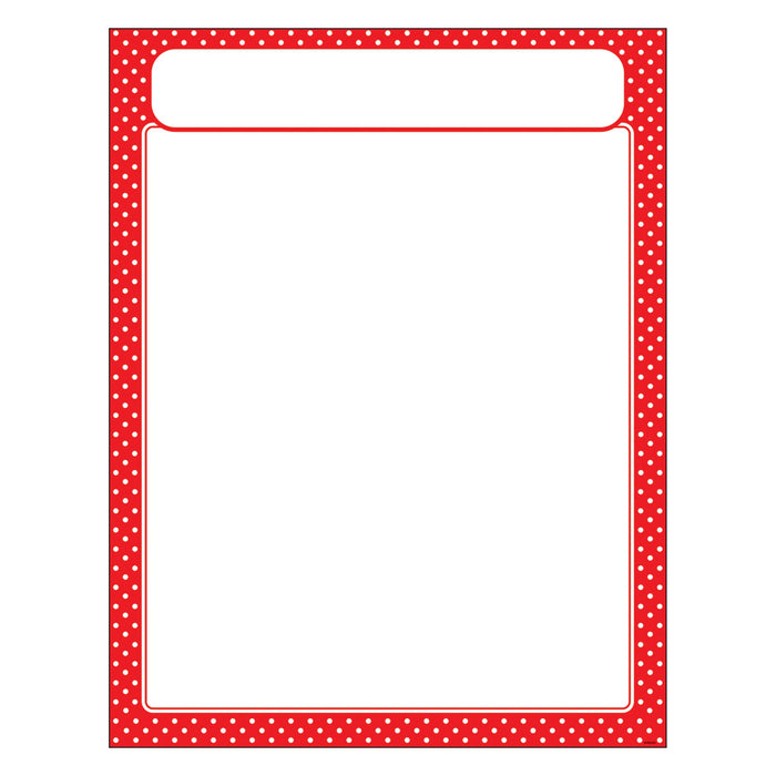 T38621 Learning Chart Polka Dot Red
