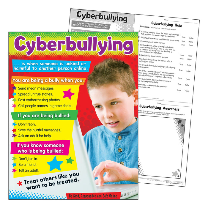 T38640 Learning Chart Cyberbully Primary