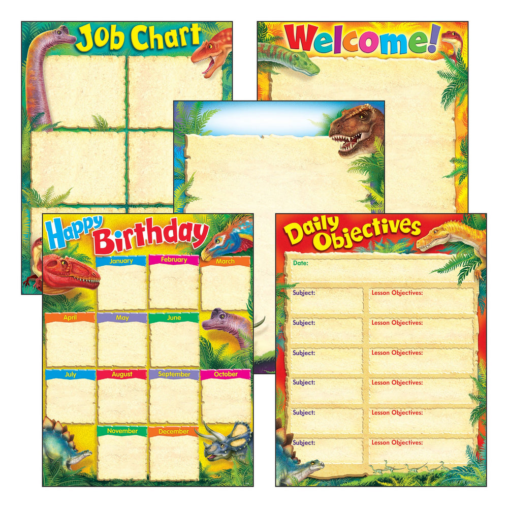 T38978 Learning Chart 5 Pack Discover Dinosaur
