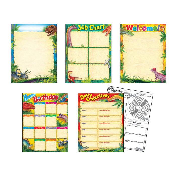 T38978 Learning Chart 5 Pack Discover Dinosaur