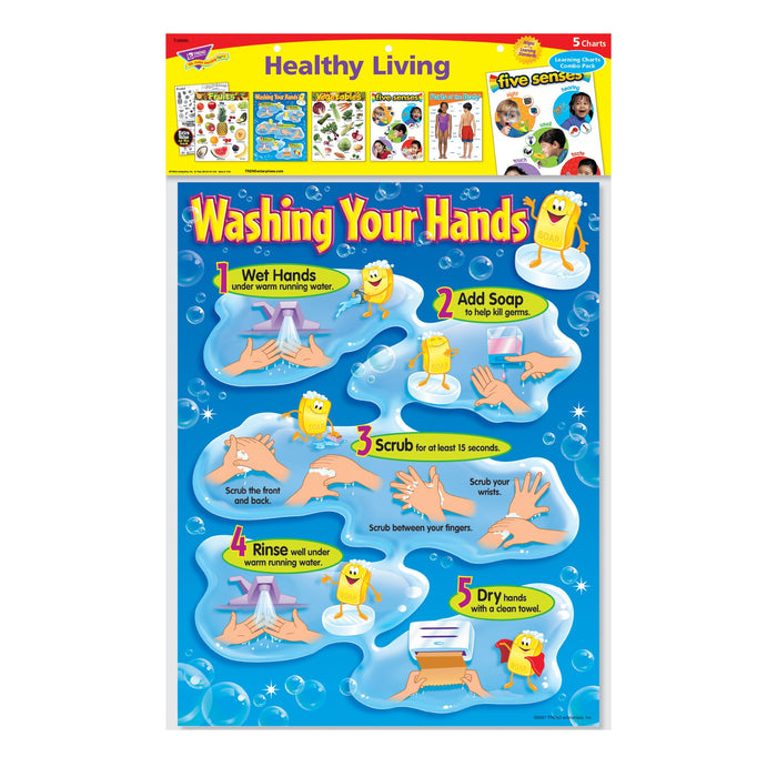 T38980 Learning Chart 5 Pack Healthy Living Package