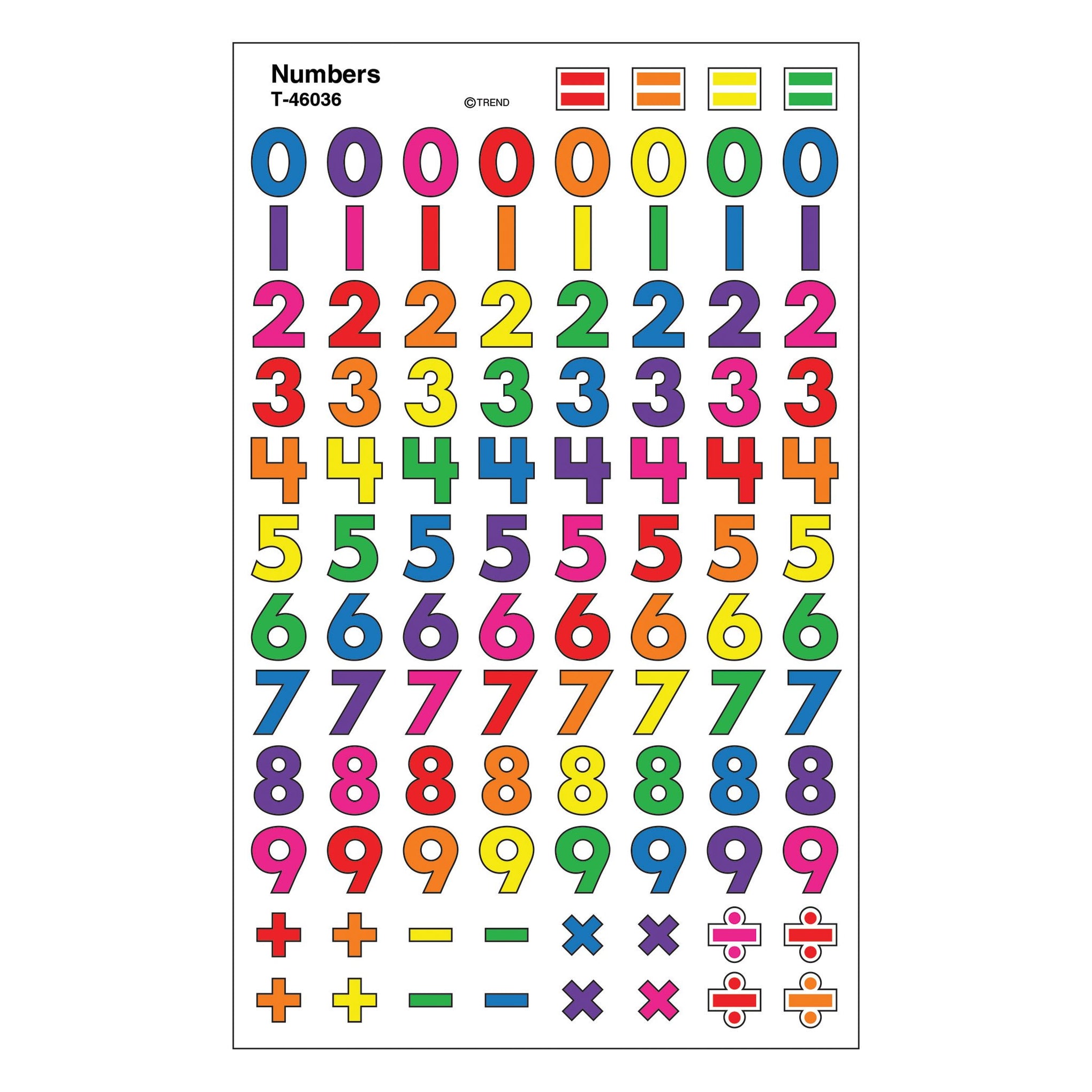 superShapes Stickers Numbers T46036 — TREND enterprises
