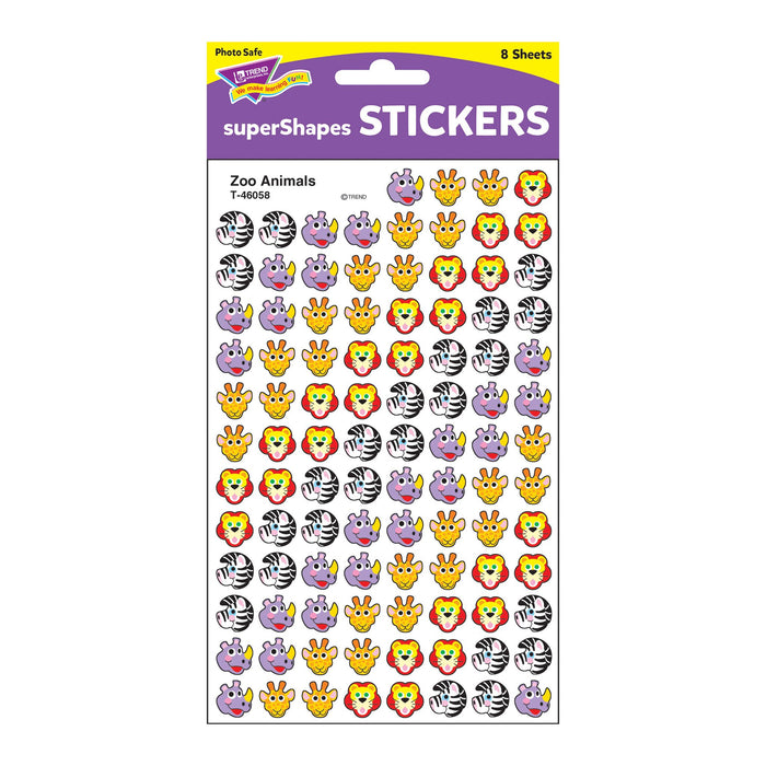 T46058 Stickers Chart Zoo Animals Package
