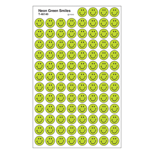 T46140 Stickers Chart Neon Green Smile