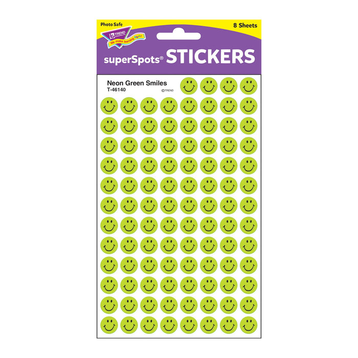 T46140 Stickers Chart Neon Green Smile Package