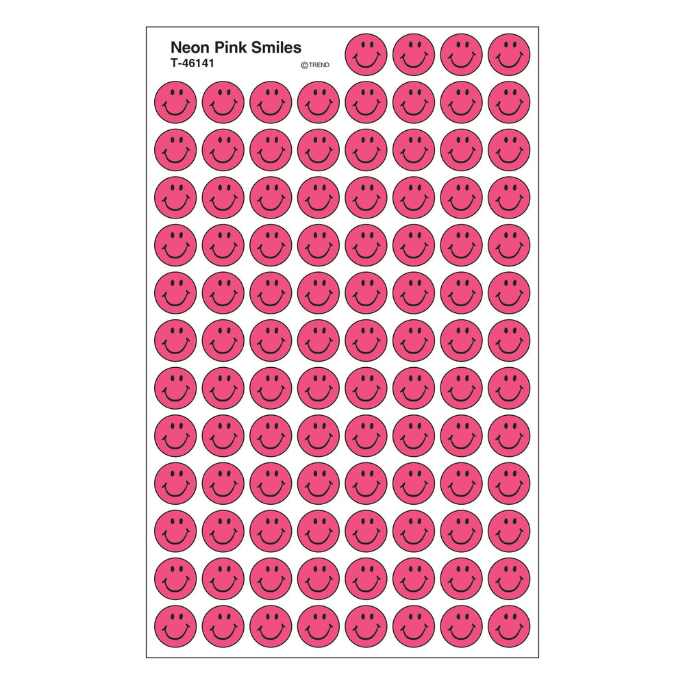 T46141 Stickers Chart Neon Pink Smile