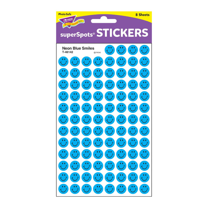 T46142 Stickers Chart Neon Blue Smile Package
