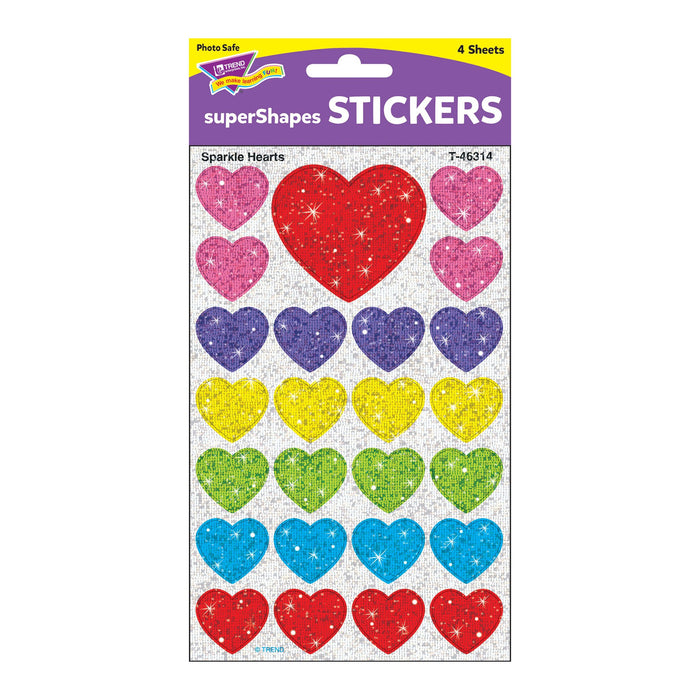 T46314 Stickers Sparkle Hearts Package