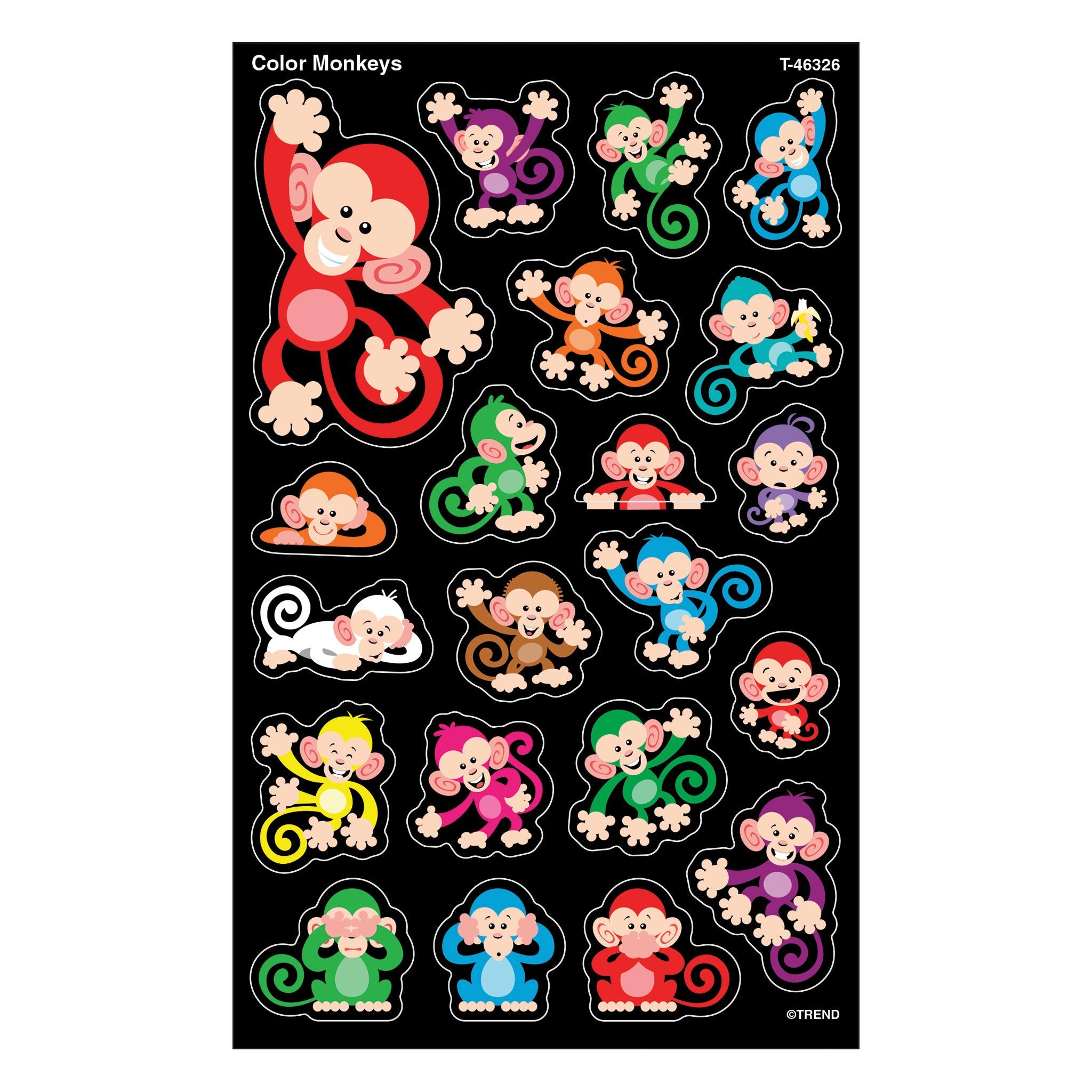 T46326 Stickers Color Monkeys