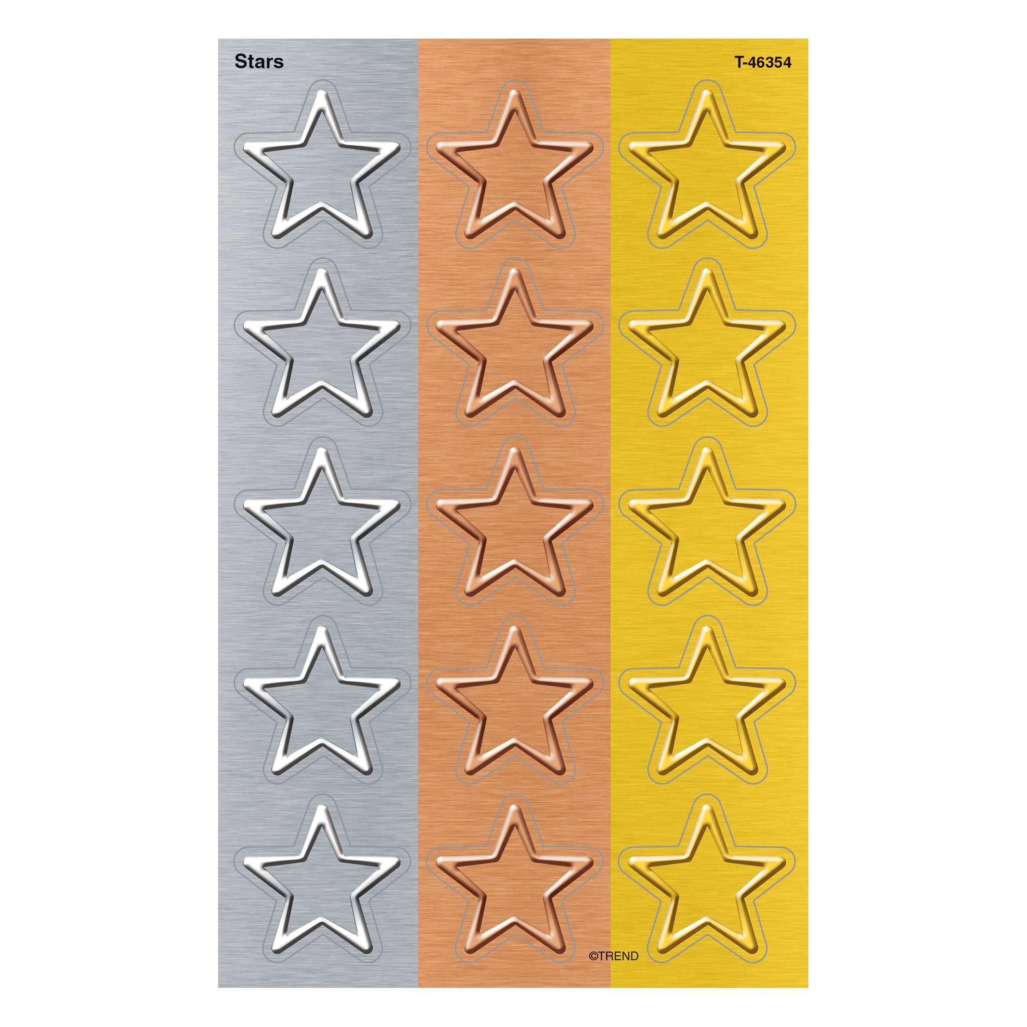 T46354 Stickers Metal Stars
