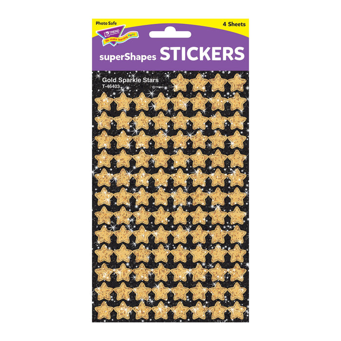 T46403 Stickers Sparkle Gold Stars Package