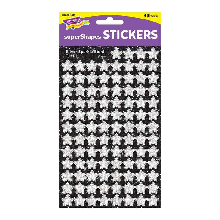 T46404 Stickers Sparkle Silver Stars Package