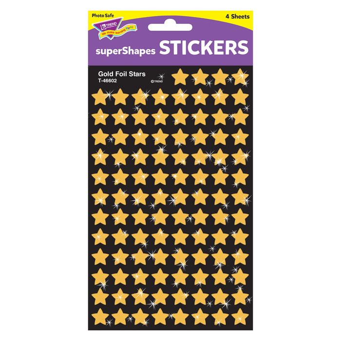 T46602 Stickers Gold Foil Stars Package