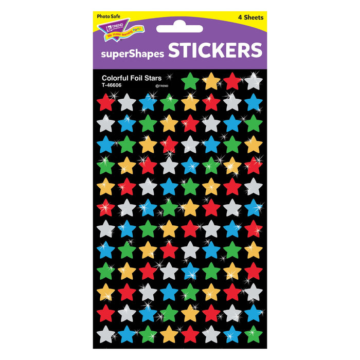 T46606 Stickers Color Foil Stars Package
