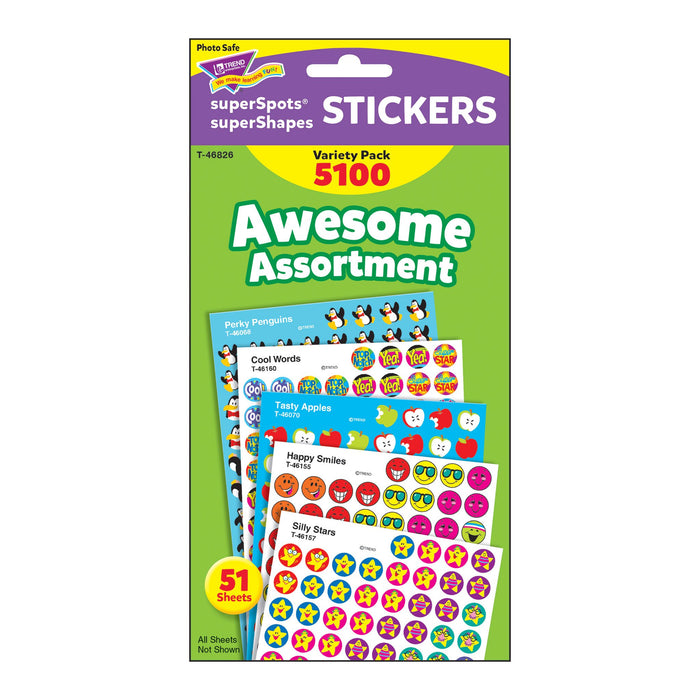 T46826 Sticker Chart Variety Pack Awesome Assortment Package