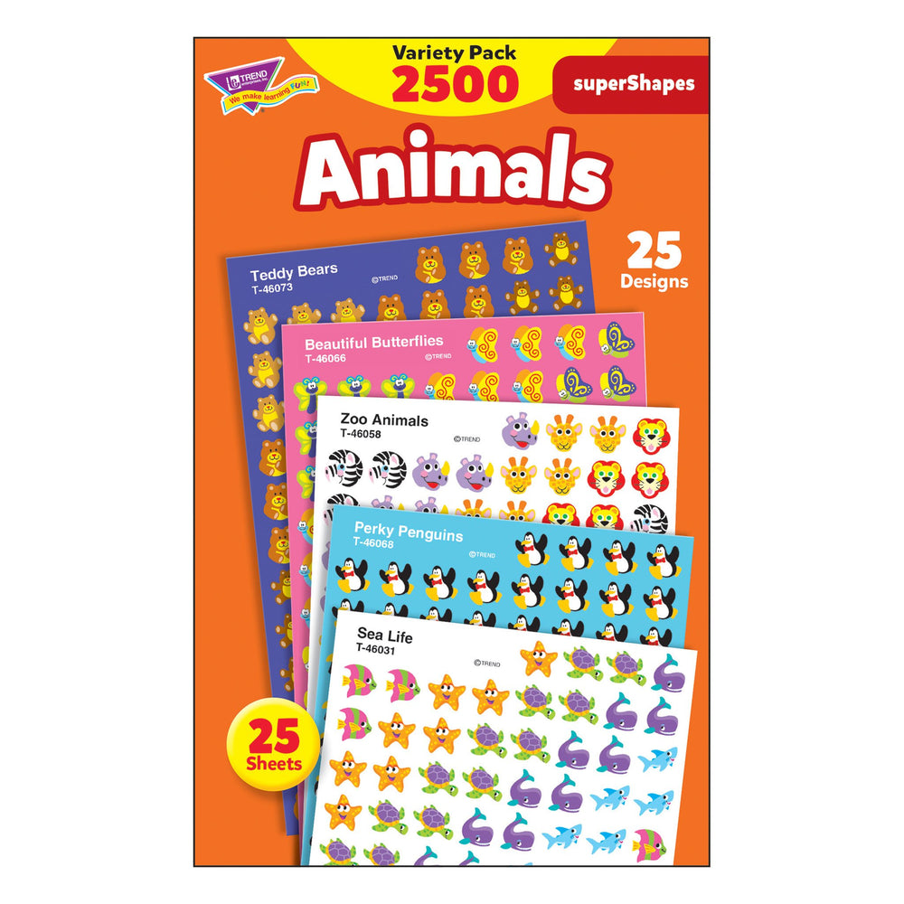T46904 Sticker Chart Variety Pack Animals