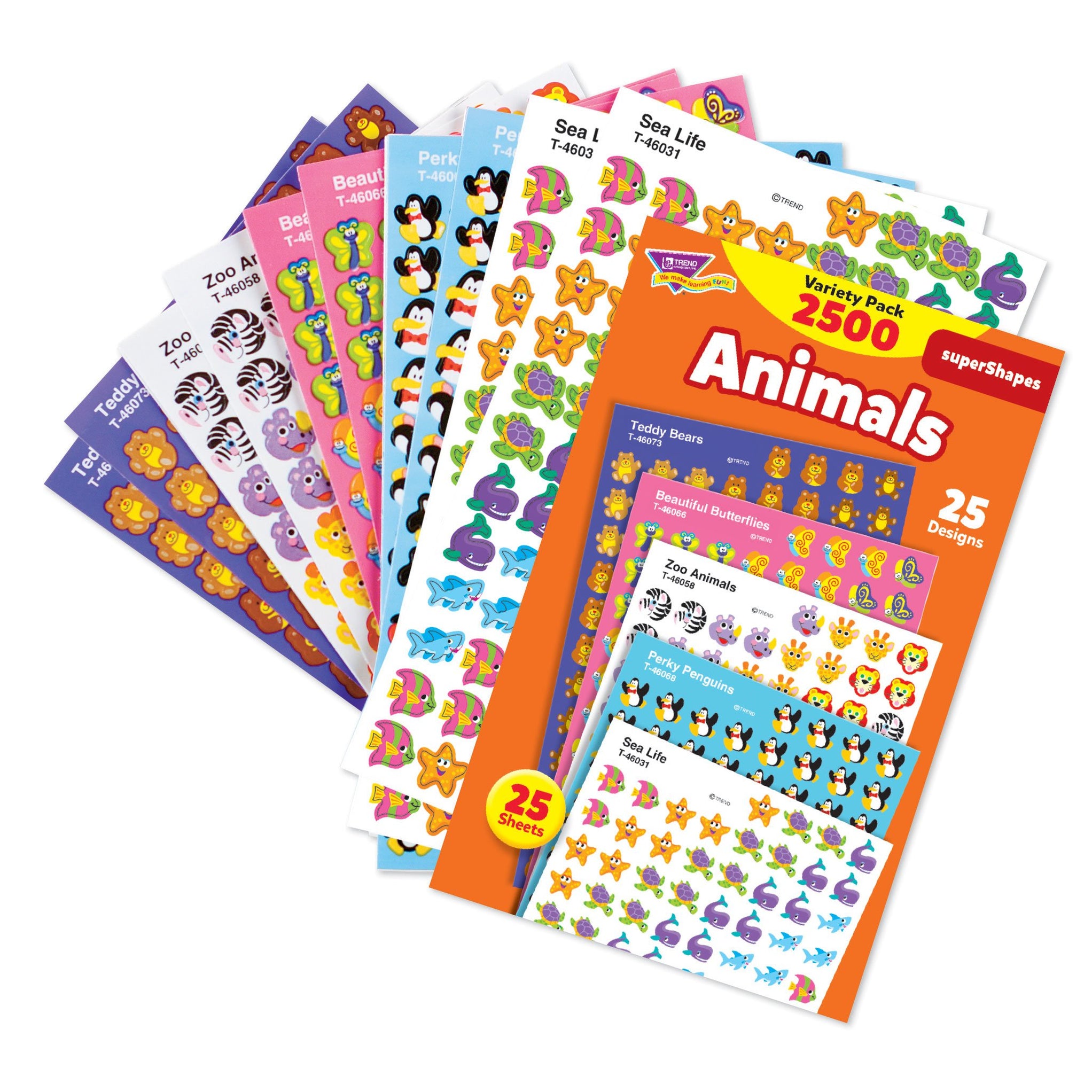 Trend Superspots & Supershapes Sticker Variety Pack, 5.100 Aufkleber, 67 Designs, Säurefrei, Für Kinder & Belohnungssystem