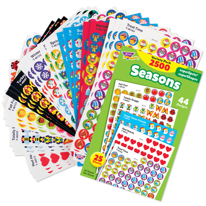 Seasons superSpots® & superShapes Stickers Variety Pack