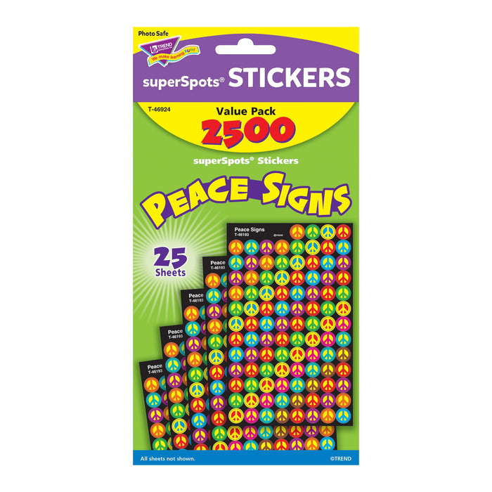 T46924 Sticker Chart Value Pack Peace Signs Package