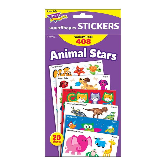 T46928 Sticker Variety Pack Animal Stars Package