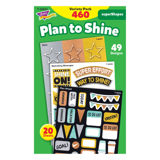 T46934 Sticker Variety Pack Metal Plan To Shine