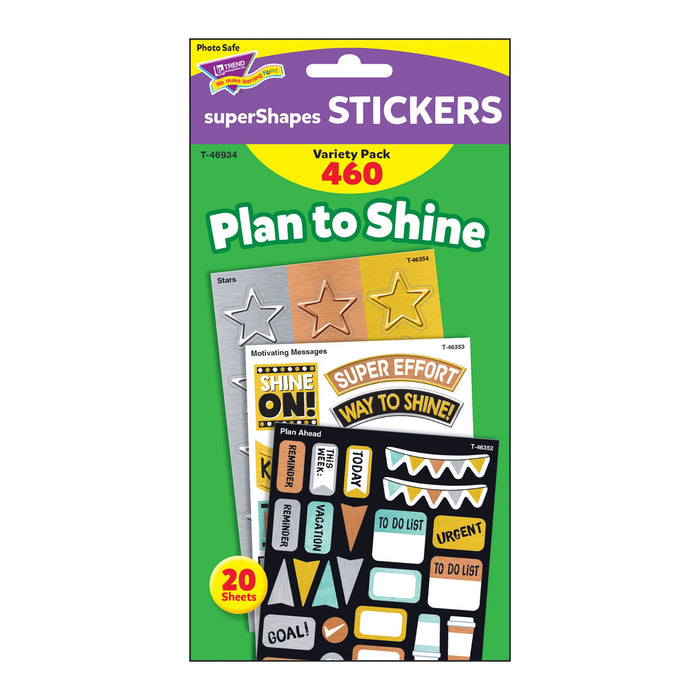 T46934 Sticker Variety Pack Metal Plan To Shine Package