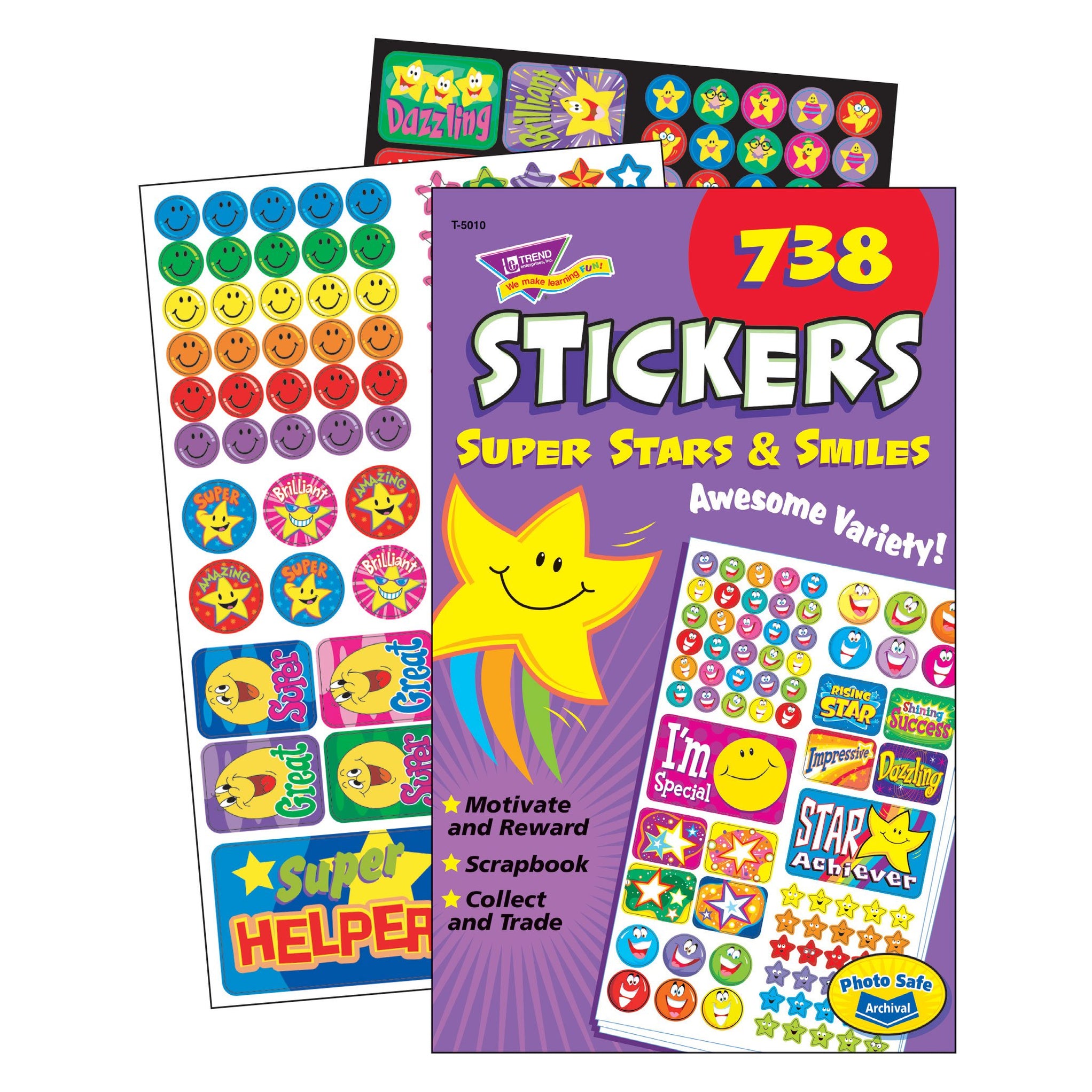 Sticker Pad Super Stars and Smiles T5010 — TREND enterprises