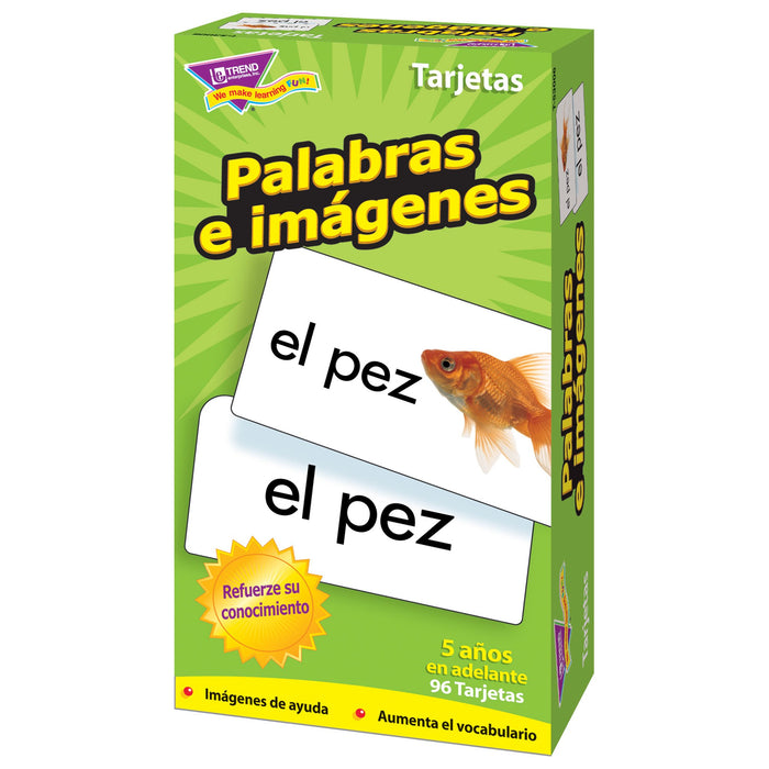 T53006 Flash Cards Picture Words Spanish Box Right