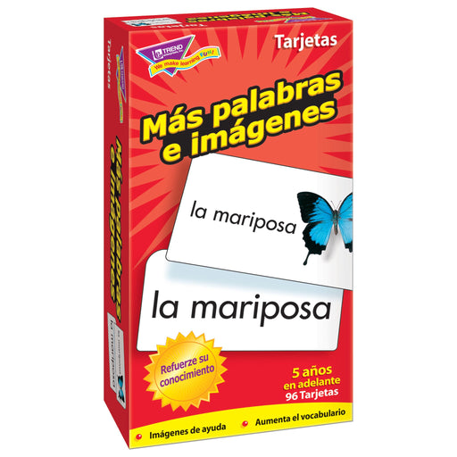 T53007 Flash Cards More Picture Words Spanish Box Left