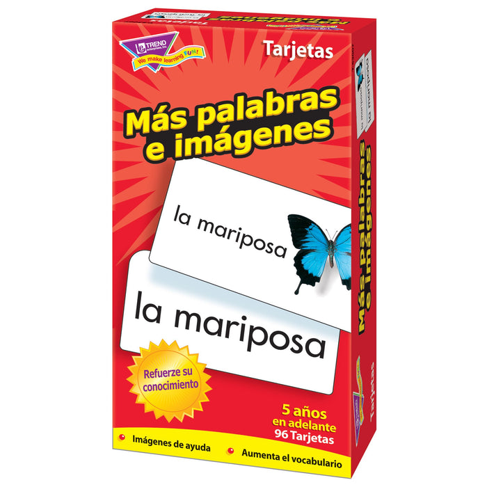 T53007 Flash Cards More Picture Words Spanish Box Right
