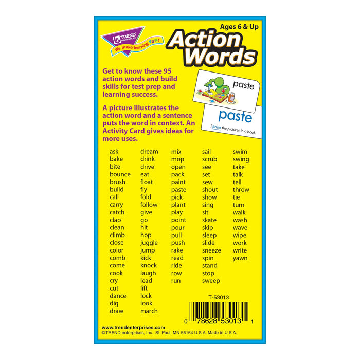 T53013 Flash Cards Action Words Box Back
