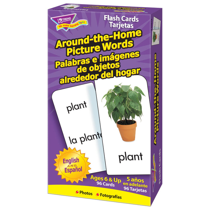 T53015 Flash Cards Around The Home Picture Words Box Right