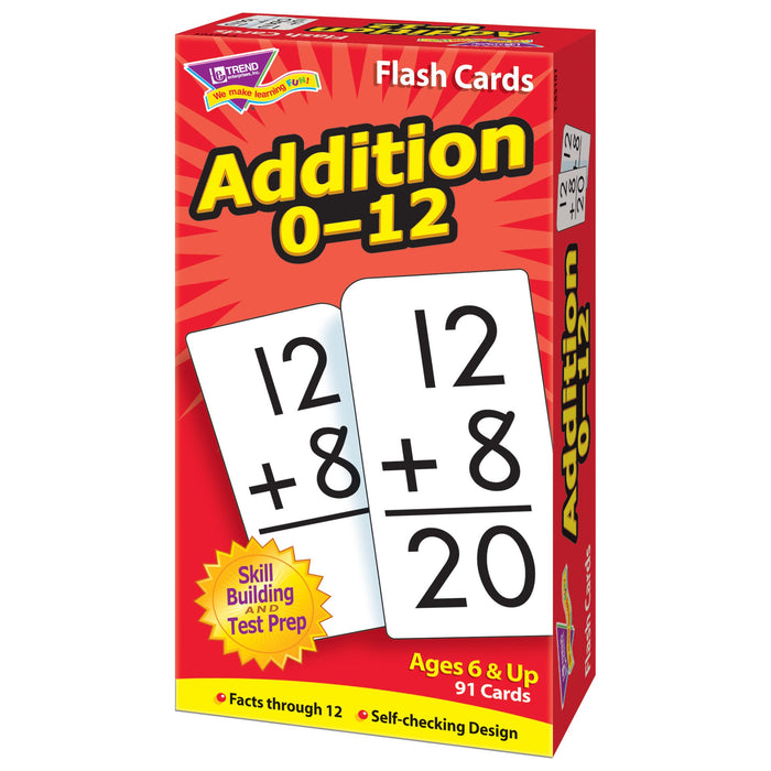T53101 Flash Cards Addition 0-12 Box Right