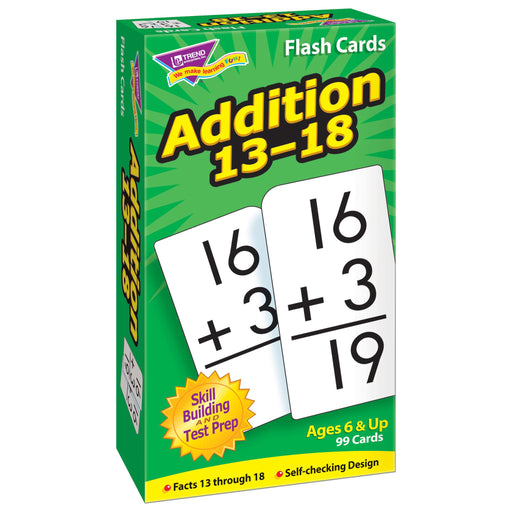 T53102 Flash Cards Addition 13-18 Box Left