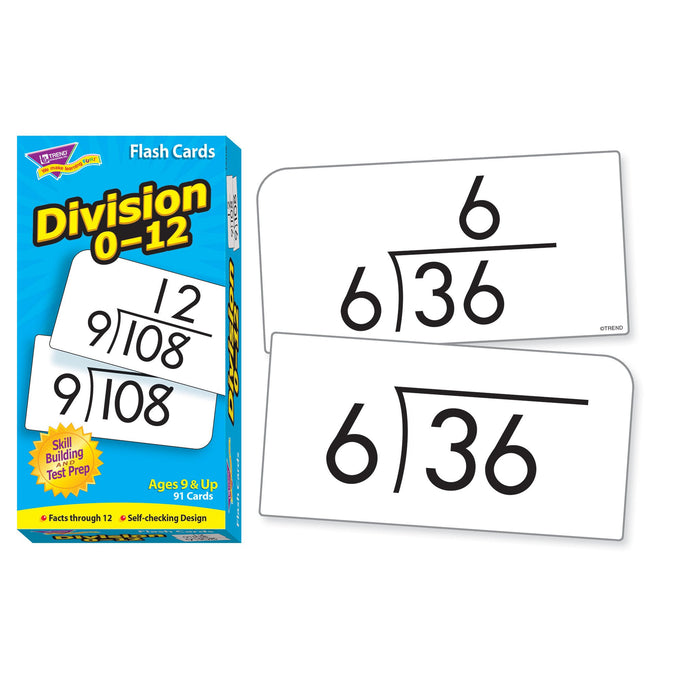 T53106 Flash Cards Division 0-12
