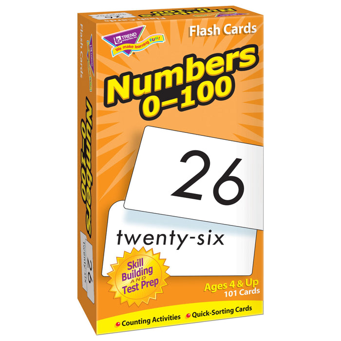 T53107 Flash Cards Numbers 0-100 Box Left