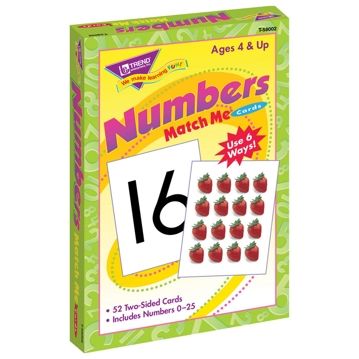 T58002 Matching Flash Cards Numbers 0-25 Box Left