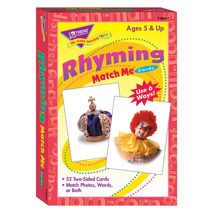 T58007 Matching Flash Cards Rhyming Box Front