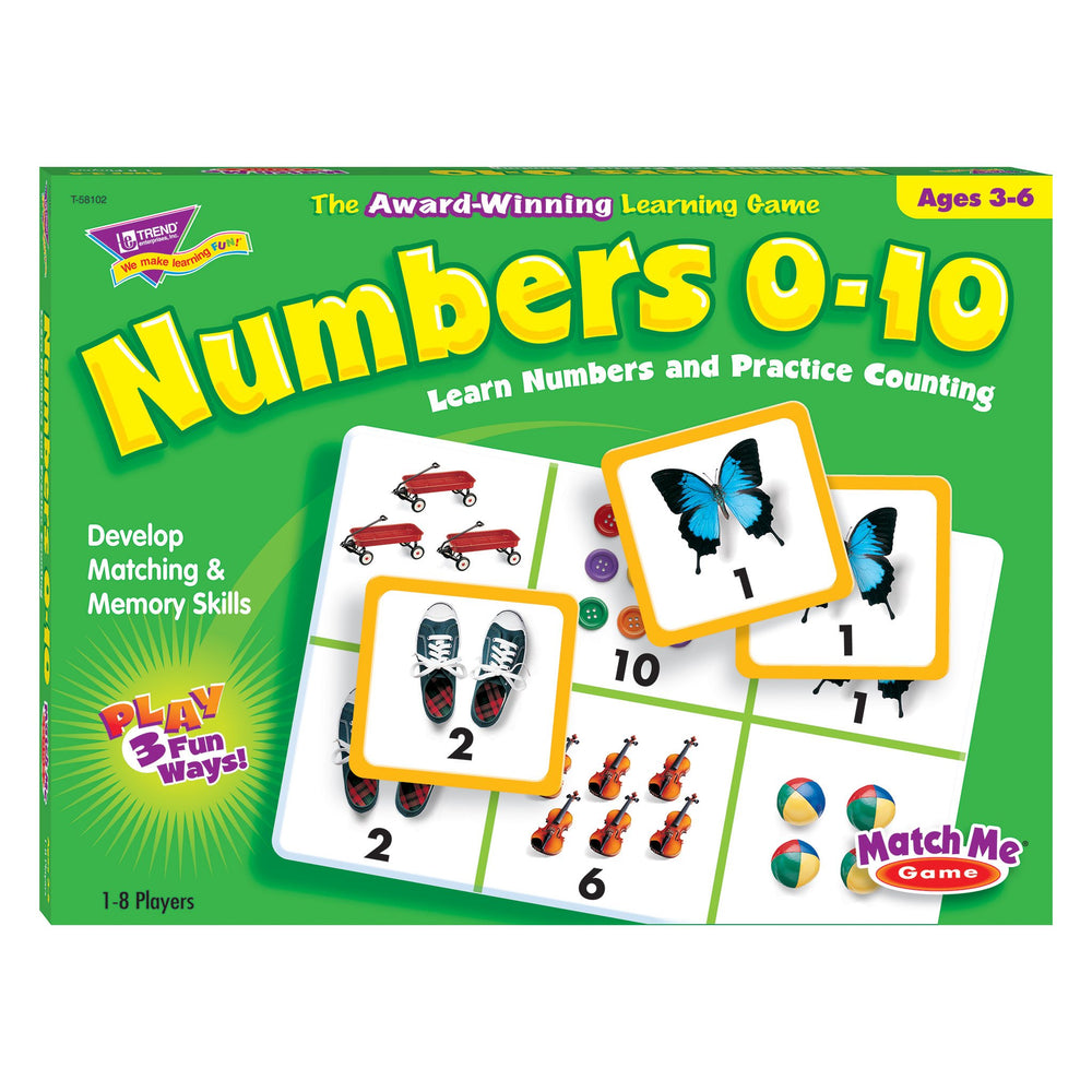 T58102 Matching Game Numbers Box Front