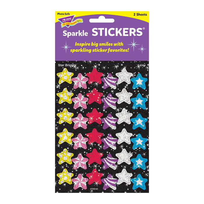 T6304 Stickers Sparkle Star Brights Package