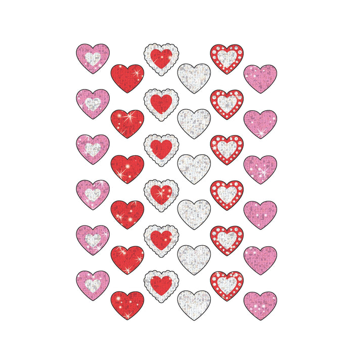 T6306 Stickers Sparkle Shimmer Hearts