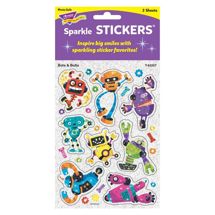 T63357 Stickers Sparkle Robots Package
