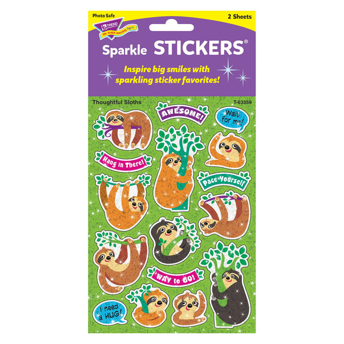 T63359 Stickers Sparkle Thoughtful Sloths Package