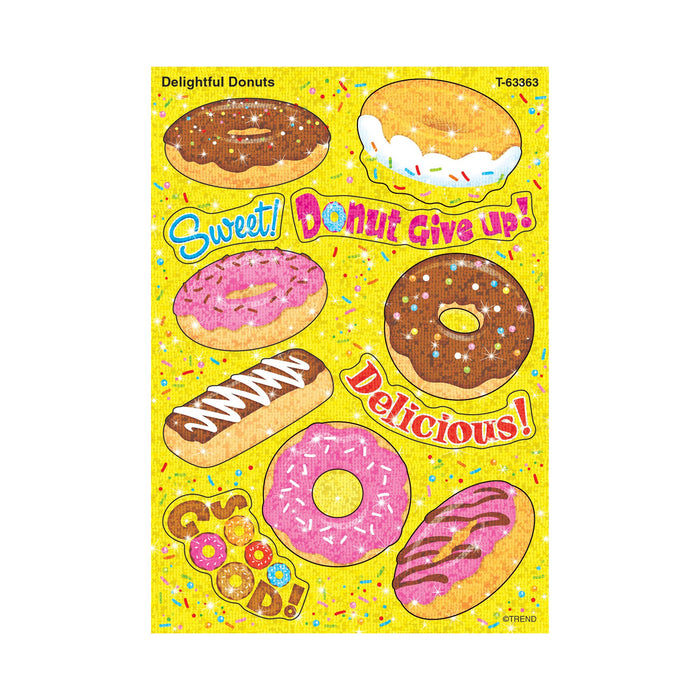 T63363 Stickers Sparkle Delightful Donuts