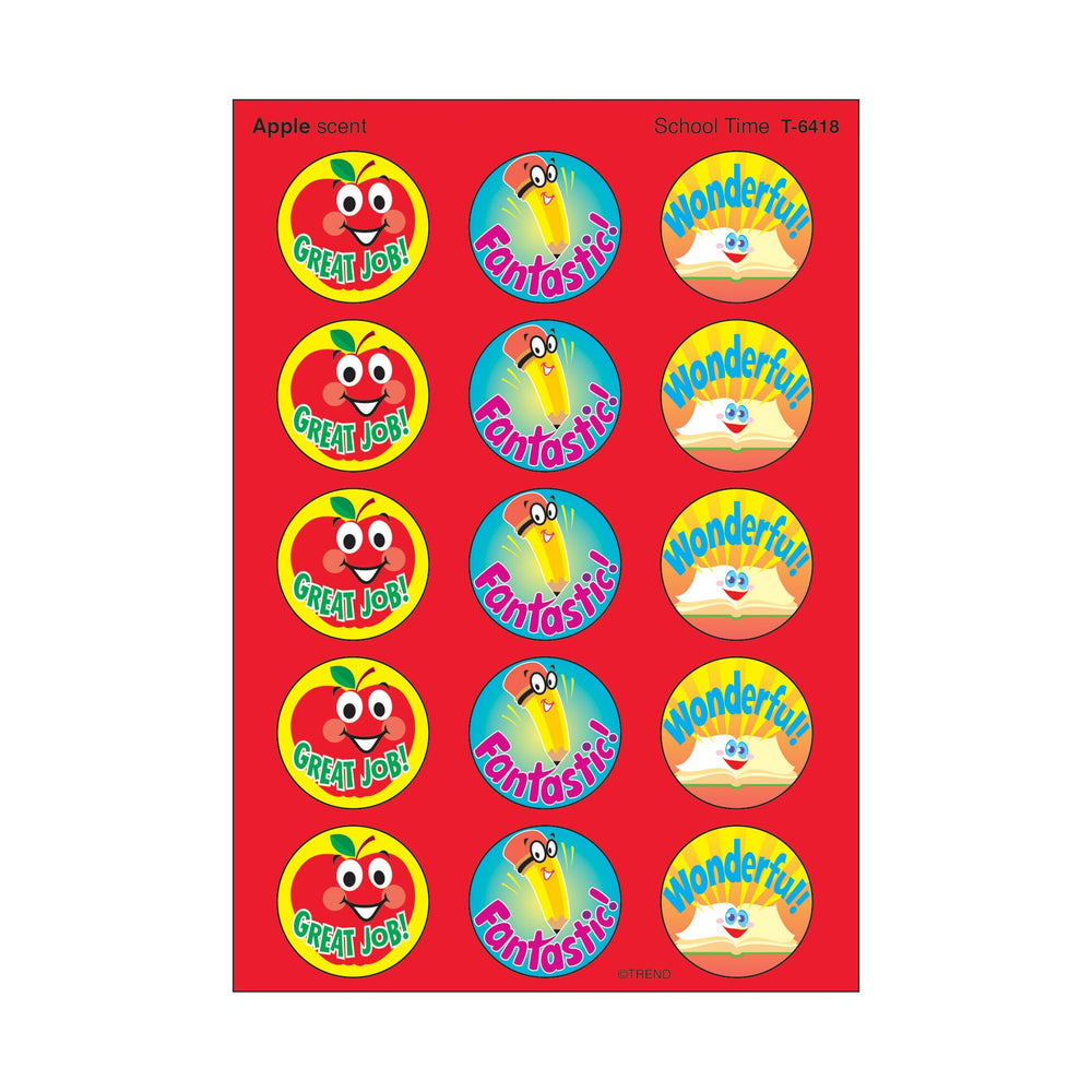 T6418 Stickers Scratch n Sniff Apple School Time