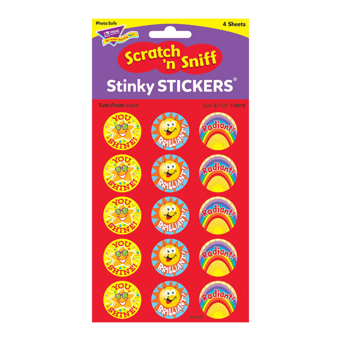 T6419 Stickers Scratch n Sniff Tutti Frutti Sun Fun Package