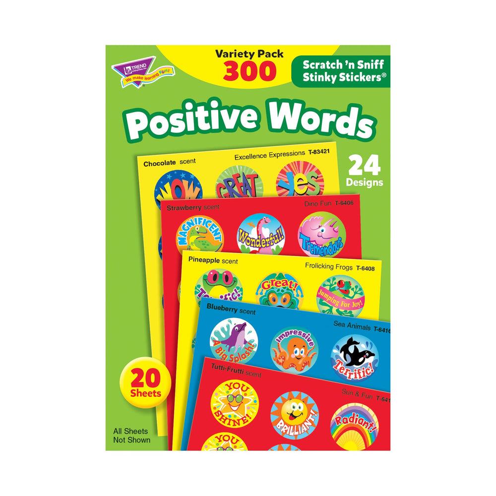 T6480 Sticker Scratch n Sniff Variety Pack Positive Words