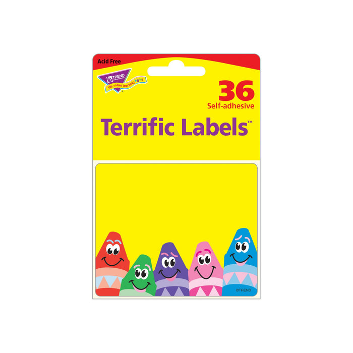 T68013 Name Tags Colorful Crayon Package